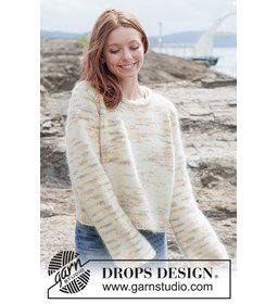 Painted Coastline Sweater gemaakt van DROPS Fiesta
