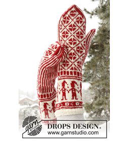 Gebreide wanten gemaakt van Drops Fabel