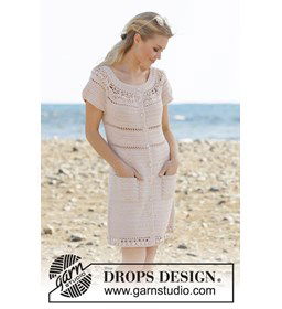 Dames jurk gemaakt van Drops Cotton Merino