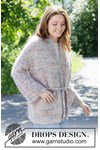 Breipatroon oversized damesvest met ceintuursluiting van andere kant