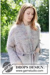 Breipatroon oversized damesvest met ceintuursluiting van andere kant