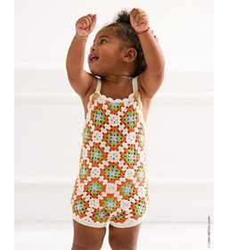 Overal met smalle schouderbandjes gemaakt van Lana Grossa Cool Wool Baby