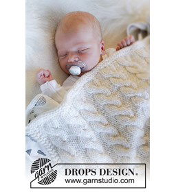 Babydeken gemaakt van Drops Big Merino