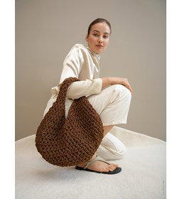 ronde tas in noppen patroon gemaakt van Naaiartikelen