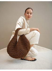 ronde tas in noppen patroon