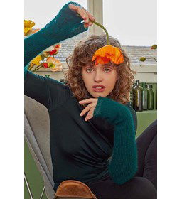 Lange polswamers  gemaakt van Lang Yarns Lace