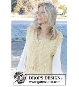 Damesspencer met V-hals gemaakt van Drops Air