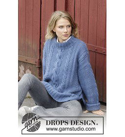 Trui Midnight Cables gemaakt van Drops Air