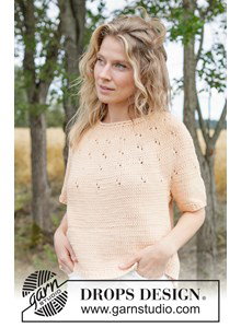 top met ronde kanten pas van katoen