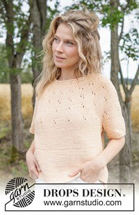 top met ronde kanten pas van katoen