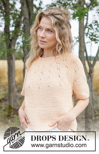 top met ronde kanten pas van katoen