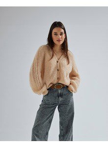 Wijd damesvest met knoopsluiting