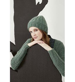 Muts gemaakt van Lang Yarns Malou Light uni en color