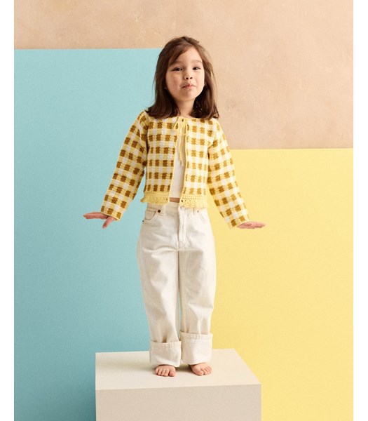 Haakpatroon geblokt kindervestje