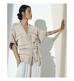 Damesvest gemaakt van Phildar Phil Shiny