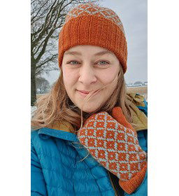 Wanten Breien met kleur Leiden gemaakt van Scheepjes metropolis