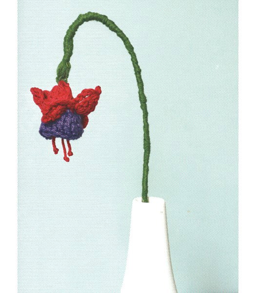 Haakpatroon fuchia op lange steel