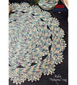 Vloerkleed gemaakt van Adriafil Rafia