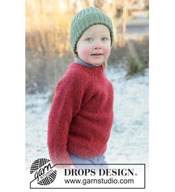 kindertrui met raglan van DROPS Air gemaakt van Drops Air