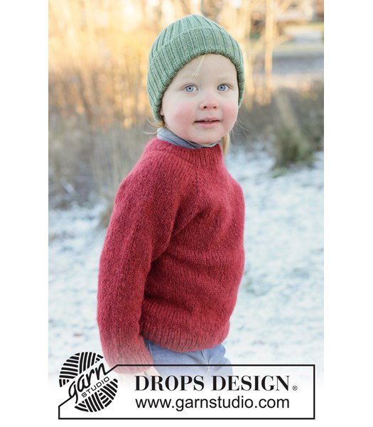 Breipatroon kindertrui met raglan van DROPS Air