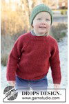 Breipatroon kindertrui met raglan van DROPS Air van andere kant