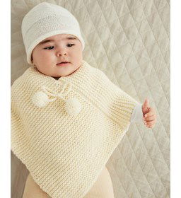 Baby poncho Bowie gemaakt van Phildar Phil Partner 6