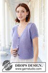 Breipatroon Violet Reverie Cardigan van andere kant