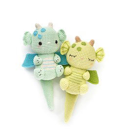 Devon en Devin de Draken gemaakt van Scheepjes Catona 50 - 100 gram