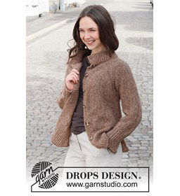 Damesvest gemaakt van Drops Brushed Alpaca Silk