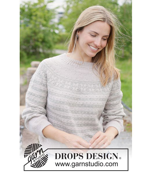 Breipatroon damestrui First Light Sweater met Scandinavisch patroon