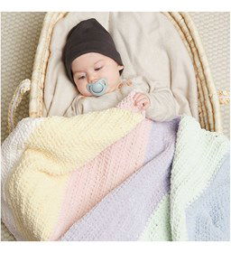 Gehaakte chenille deken