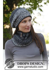 Gebreide muts en halswarmer met structuurpatroon van Fabel en Kid-Silk.