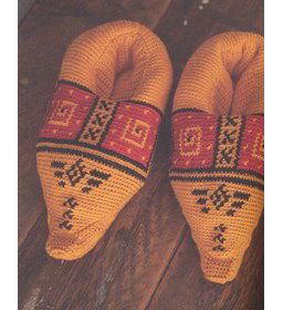 Pantoffel klompen gemaakt van Lang Yarns Amira