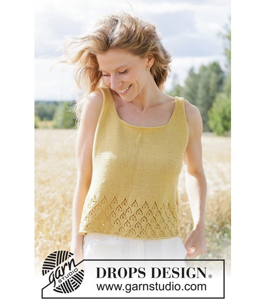 Breipatroon zomertop met kantpatroon in katoen