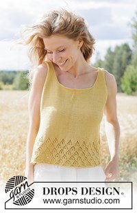 zomertop met kantpatroon in katoen