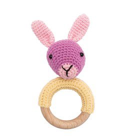 Bijtring konijn gemaakt van Boeken Rico