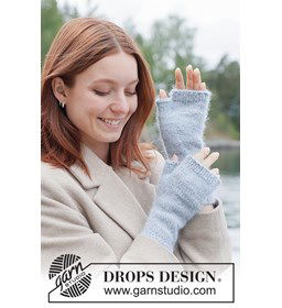 Katjes handschoenen Ice Bloom Wrist Warmers gemaakt van Drops Kid Silk