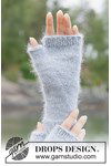 Breipatroon Katjes handschoenen Ice Bloom Wrist Warmers van andere kant