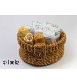 Mandje 20 cm gemaakt van Scheepjes Stone Wash XL en XL Minerals