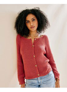 Damesvest met wijde hals