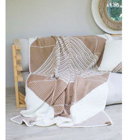 Deken in diamant patroon gemaakt van boeken haken