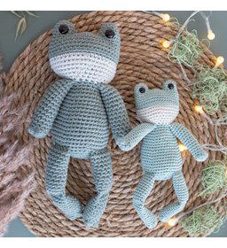 Kikker gemaakt van Scheepjes Catona 50 - 100 gram