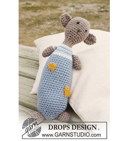 Gehaakte beer gemaakt van Drops Merino extra fine