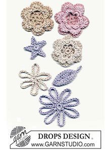 bloem, blaadje en ster