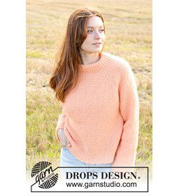 Perzik pracht Trui gemaakt van Drops Air