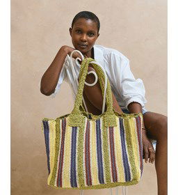 Meerkleurige tas gemaakt van Phildar Phil Coton 3