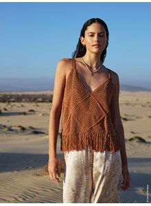 Topje met smalle schouderbandjes