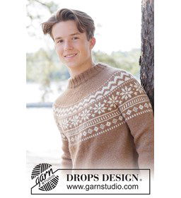 Gebreide herentrui met Scandinavische ronde pas gemaakt van Naaiartikelen