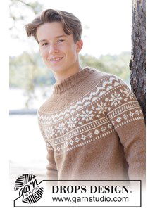 Gebreide herentrui met Scandinavische ronde pas