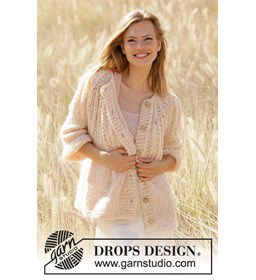 Damesvest gemaakt van Drops Brushed Alpaca Silk